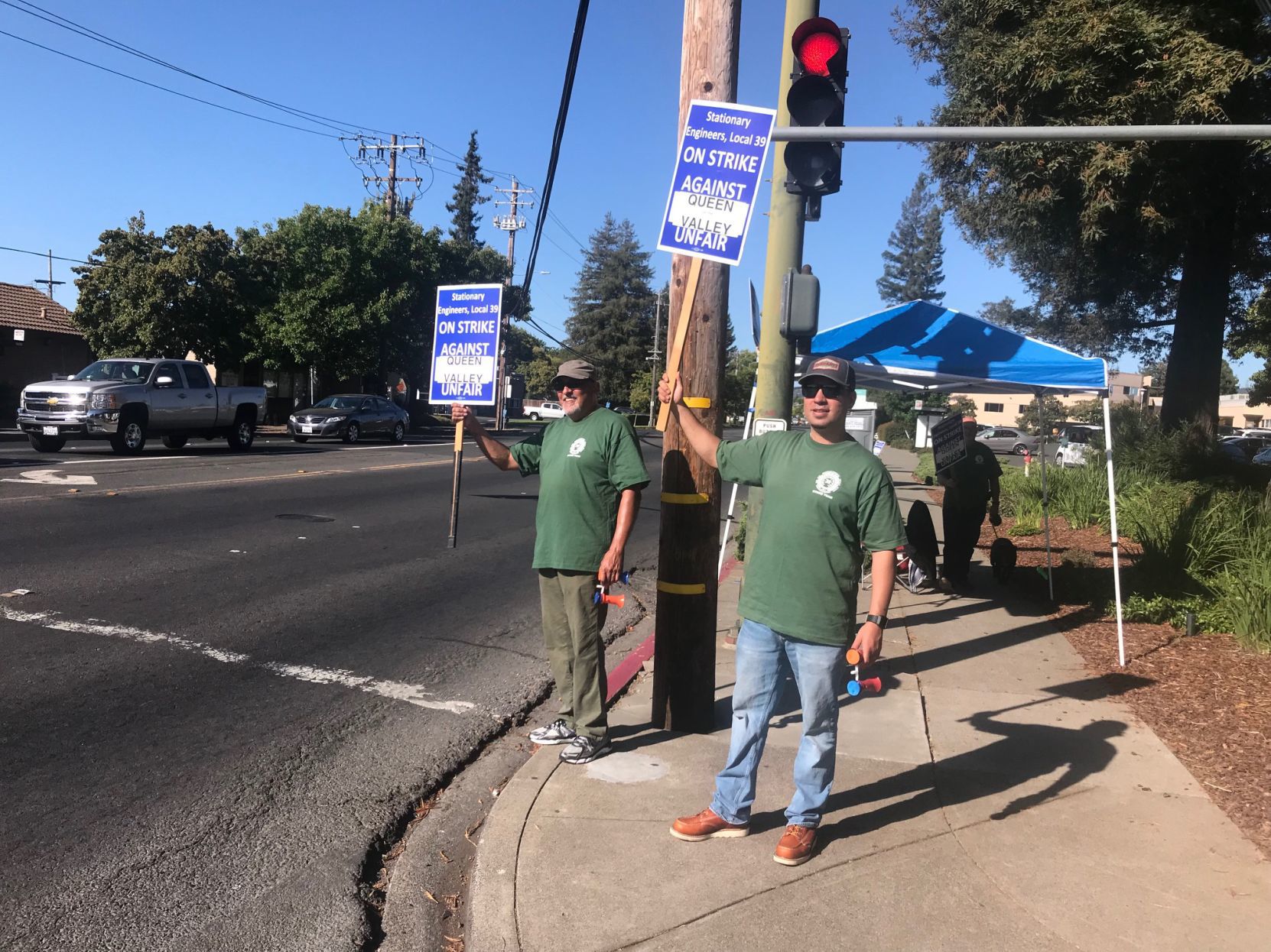 Queen of the Valley engineers on strike
